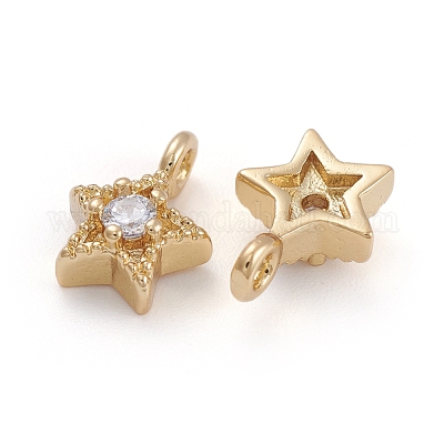 Латунные микро проложить кубического циркония подвески ZIRC-E164-56G-1