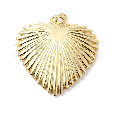 Подвески в форме сердца из латуни KK-H529-62A-G-1