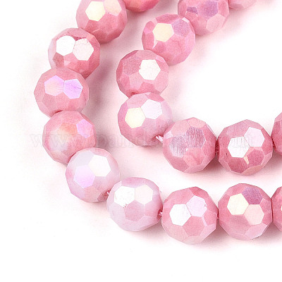 Антикоррозийные гальванические стеклянные бусины EGLA-T021-8mm-15-03-1