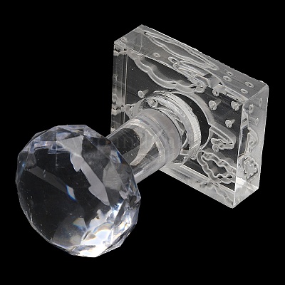 Прозрачные акриловые штампы для мыла с ручкой DIY-XCP0002-91A-1