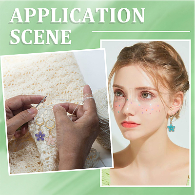 Подвески из эмали из цветочного сплава HJEW-SC00039-1