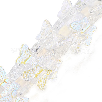 Прозрачные стеклянные бусины GLAA-F114-04E-1