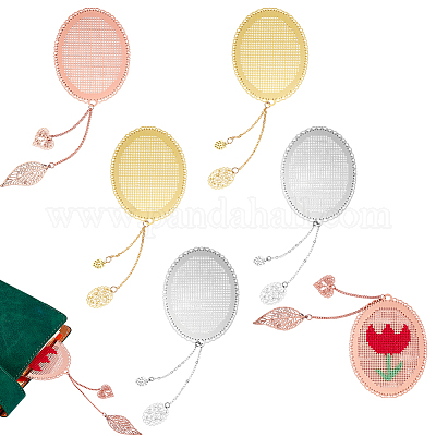 6 шт. 3-х цветные латунные закладки AJEW-PH0012-51-1