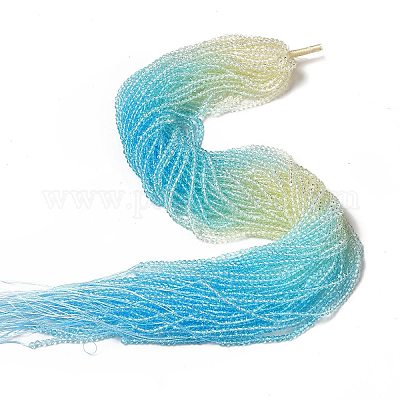 Прозрачный градиент цвета стеклянные бусины пряди GLAA-H021-01B-23-1