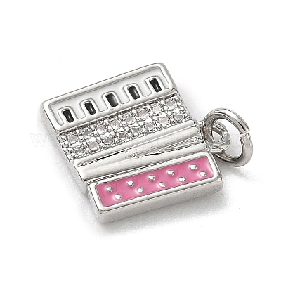 Латунные микропаве прозрачные кубические циркониевые подвески KK-A273-06P-1