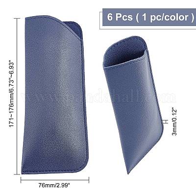 Shop NBEADS 6 Pcs Portable Leather Glasses Case for Jewelry Making -  PandaHall Selected