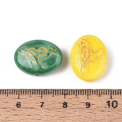 Непрозрачные стеклянные бусы LAMP-T021-36M-1