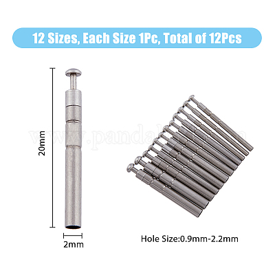 Wholesale SUPERFINDINGS 12Pcs 12 Style 304 Stainless Steel 360 Degree  Rotating Fishing Rod Tips 