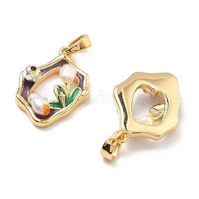 Латунь эмаль подвески KK-B129-23G-1