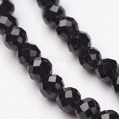 Natürliche schwarze Spinell-Perle Stränge&nbsp;X-G-P213-13-2mm-1