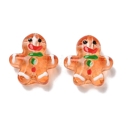 Рождественские прозрачные стеклянные бусины LAMP-M021-02A-1