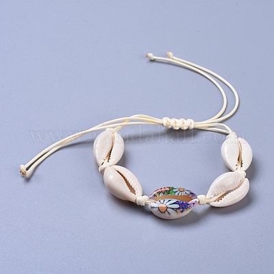 Wholesale Adjustable Cowrie Shell Braided Bead Bracelets - Pandahall.com