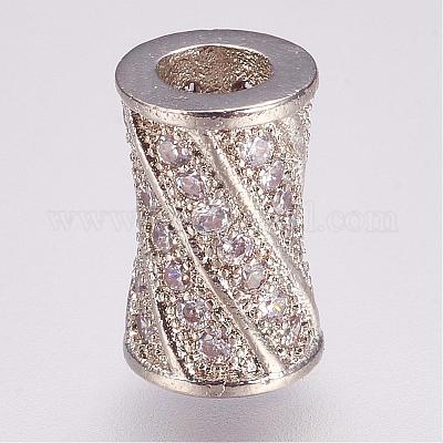 Латунные микро проложить кубического циркония бусы ZIRC-G087-19P-1