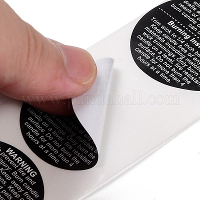 500PCS warning labels for candle making Candle Making Stickers Candle Tin