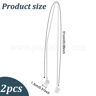 Подвесные игральные кости из сплава с подвесными украшениями в виде точек HJEW-WH0043-68P-1