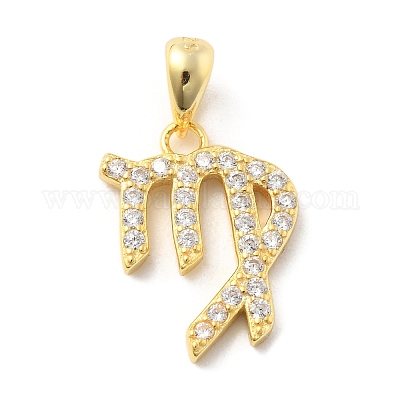 925 подвеска из стерлингового серебра с микропаве из прозрачных кубических цирконий STER-Z012-06G-08-1