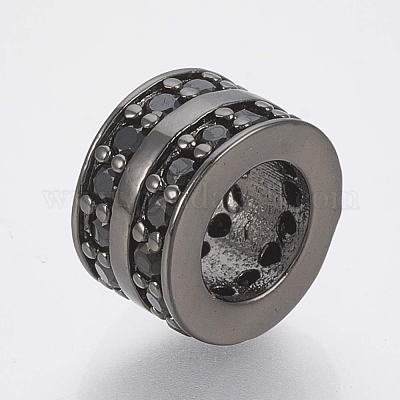 Латунные микро проложить кубического циркония бусы ZIRC-S058-86B-1