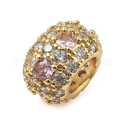 Латунные микро проложить Цирконий Европейский бисером KK-I276-28G-1