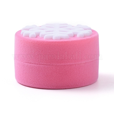 Рождественская тема снежинки узор бархатные шкатулки VBOX-L002-G01-1