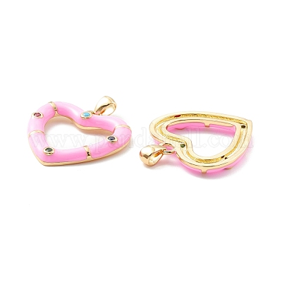 Реечное покрытие латунь микро паве разноцветные подвески из кубического циркония KK-D073-07G-04-1