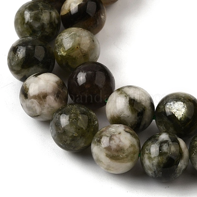 Натуральные лепидолитовые бусины G-F799-B01-11mm-1