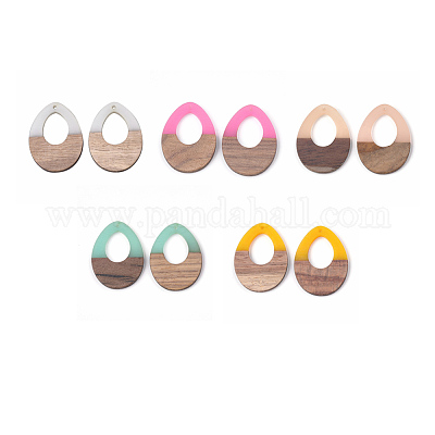 Подвески из смолы и дерева RESI-S358-05-M-1