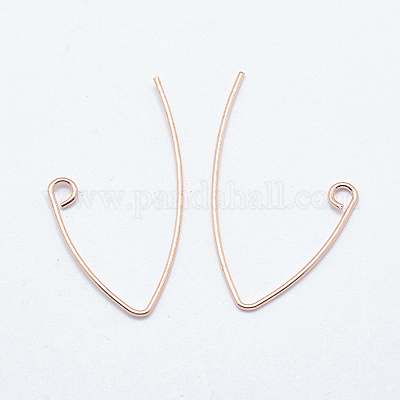 Латунные крючки для сережек KK-K197-60RG-1