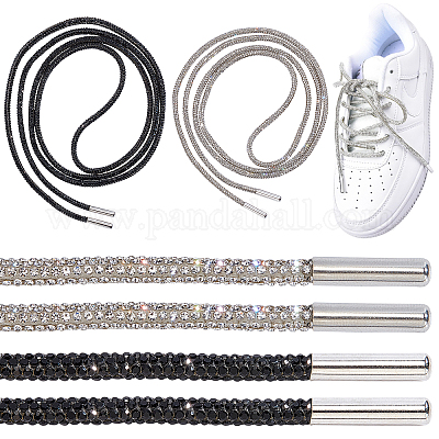 Rhinestones Rope Crystal Sparkle Shoe Strings Bling Shoe Laces One Pair 