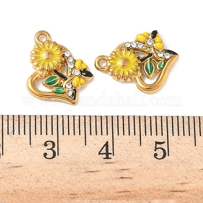 Подвески из нержавеющей стали 304 со стразами STAS-I346-36G-1