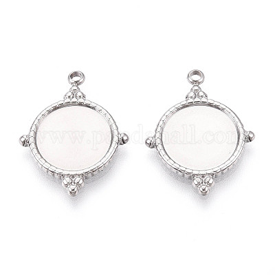 Оправы для подвесок из нержавеющей стали 304 в виде кабошонов STAS-T065-94P-1