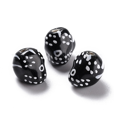 Фарфоровые бусины ручной работы LAMP-F020-38G-1