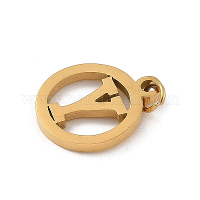 Подвески из нержавеющей стали 304 с соединительным кольцом STAS-R001-02G-Y-1