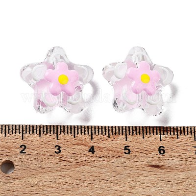 Прозрачные стеклянные бусины LAMP-H065-02E-1