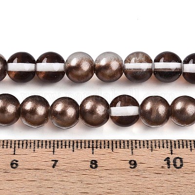 Запекание окрашенные прозрачные стеклянные бусины нити X1-DGLA-N011-8mm-09-1