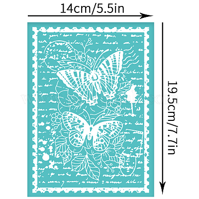 Wholesale OLYCRAFT 2Pcs 5.5x7.7 Inch Butterfly Stamp Self-Adhesive