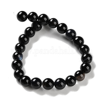 Натуральные полосатые агатовые / полосатые агатовые бусинки G-Z060-A01-B08-1