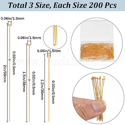 600 шт. 3 стиля фурнитуры для ювелирных изделий KK-SP0001-77G-1