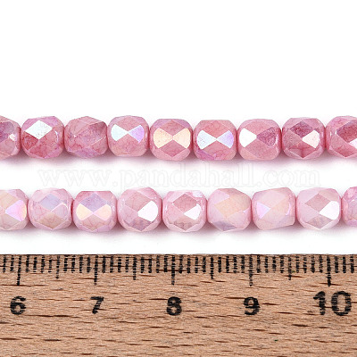 Антикоррозийные гальванические стеклянные бусины GLAA-N057-6mm-03-1