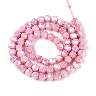 Антикоррозийные гальванические стеклянные бусины X-EGLA-T021-6mm-15-04-1