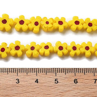 Ручной работы millefiori стеклянные бусины нитки LAMP-F035-09L-1