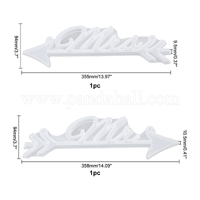 Наборы силиконовых форм для дверных табличек mrs & mr DIY-OC0003-11-1
