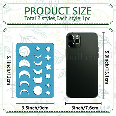 Акриловая серьга ручной работы шаблон DIY-WH0359-052-1