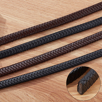 Leather Cord, Flat Braided, Australia