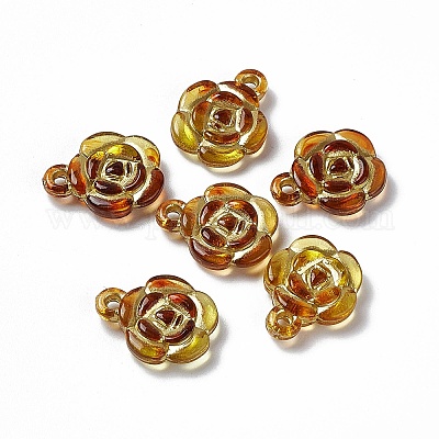 Pendentifs acryliques en métal doré&nbsp;OACR-H019-13-1