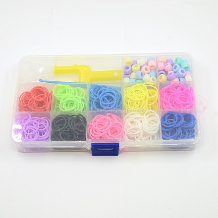 Los repuestos más populares de bandas de goma para telar con accesorios para niños DIY-X0046-B-1