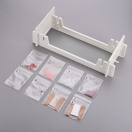 732шт 4 цвета стеклянный бисер DIY-S043-001-1