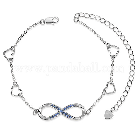 SHEGRACE 925 Sterling Silver Link Bracelets JB571A-1