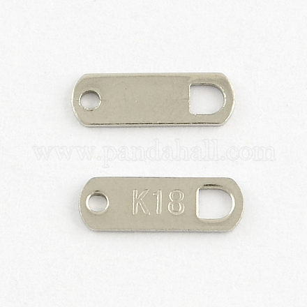 304 Stainless Steel Rectangle Shaped Chain Tabs X-STAS-Q178-02A-1