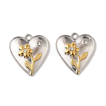 Подвески из нержавеющей стали 304 со стразами STAS-Z145-03GP-03-1