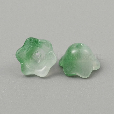 Колпачки для бусин лэмпворк ручной работы LAMP-WH0005-03F-1